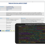 Schermafbeelding van 2 documenten met de regionale data en adresgegevens voor België.